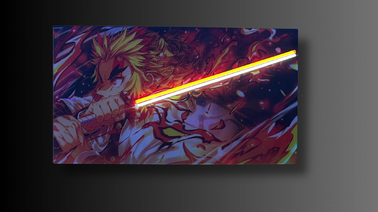 Demon slayer NEON Poster (red LED)